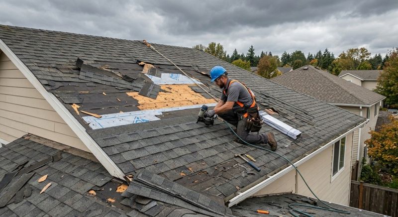 Damaged Roof Replacement in Norcross, GA