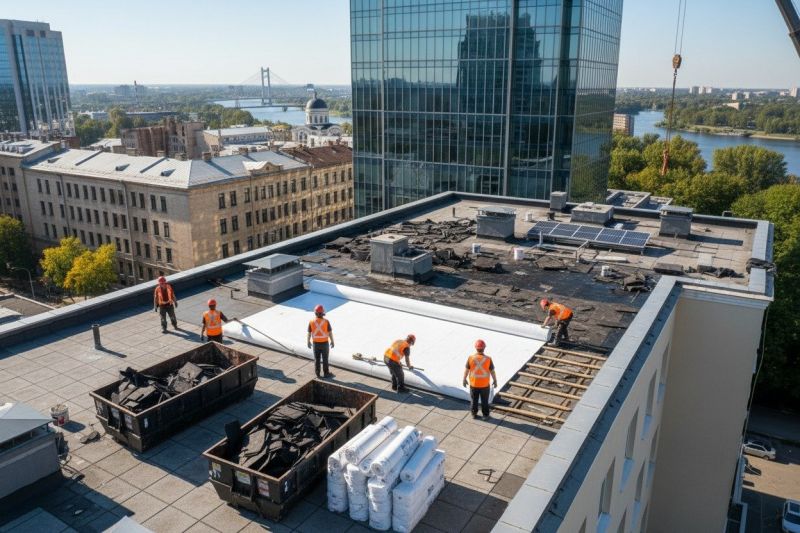 Flat Roof Replacement in Hiram, GA